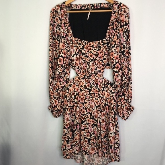 Free People Jael Cutout Floral Printed Mini Dress Size M - Picture 5 of 13